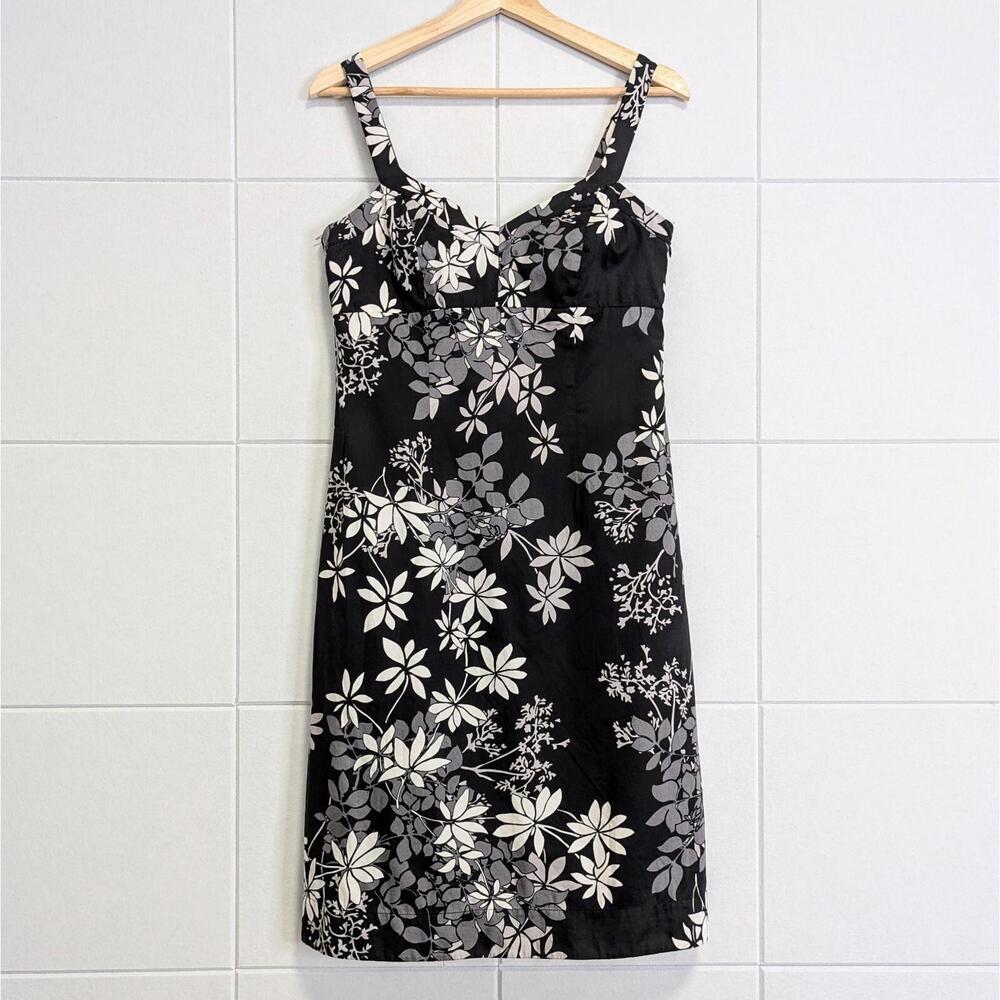 Vintage y2k 100% cotton floral monochromatic sleeveless dress